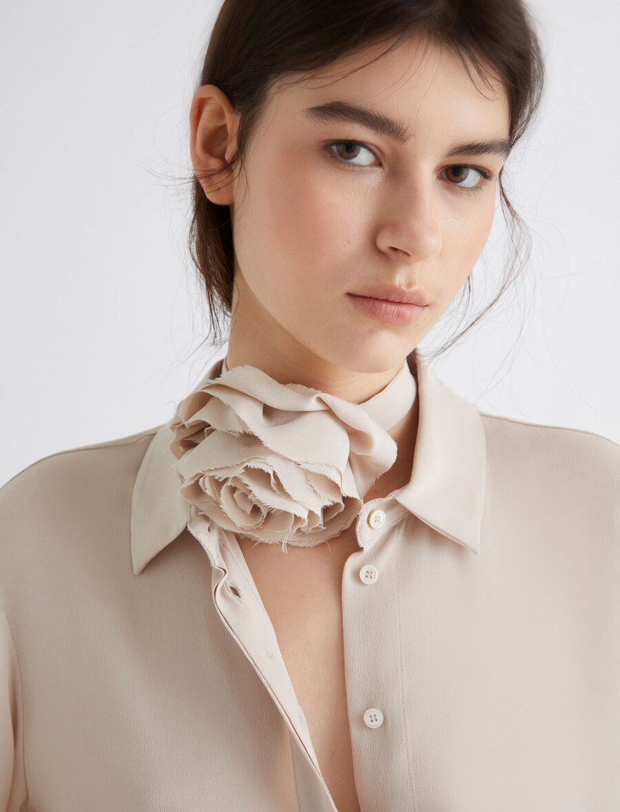 chemise en crêpe mélangée de soie - rope