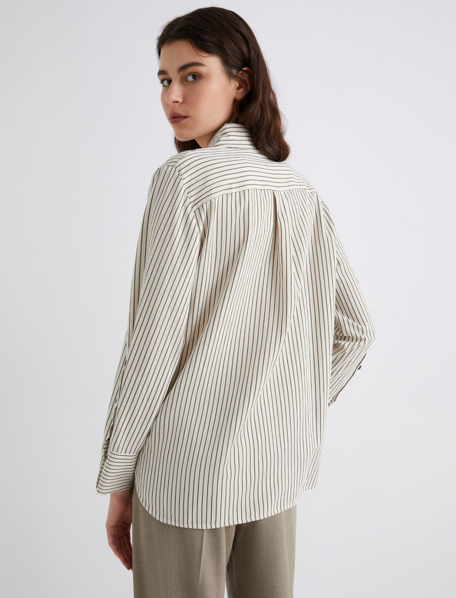 chemise en twill lavé - sage