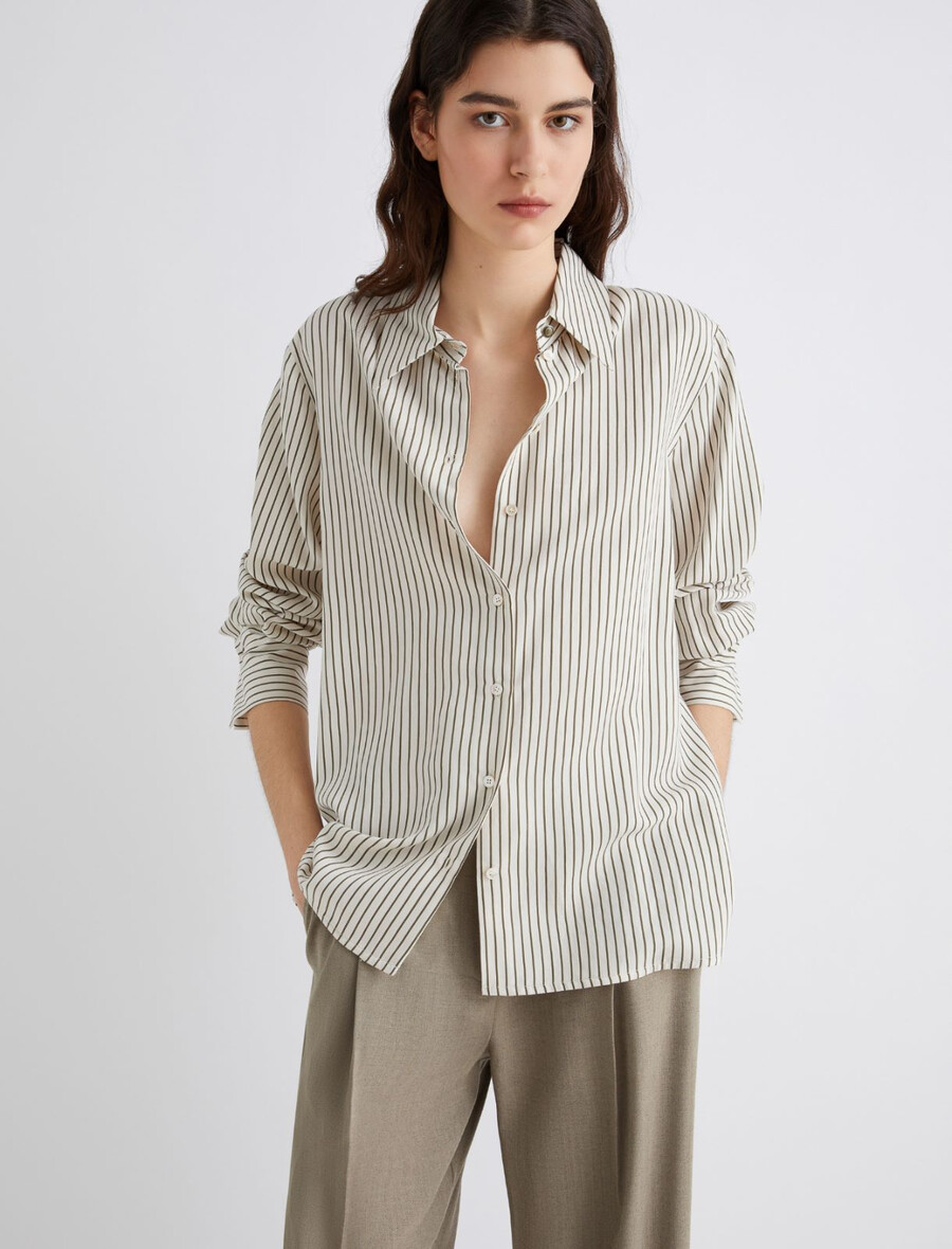 chemise en twill lavé - sage