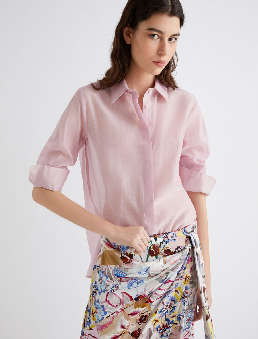 chemise en voile - rose