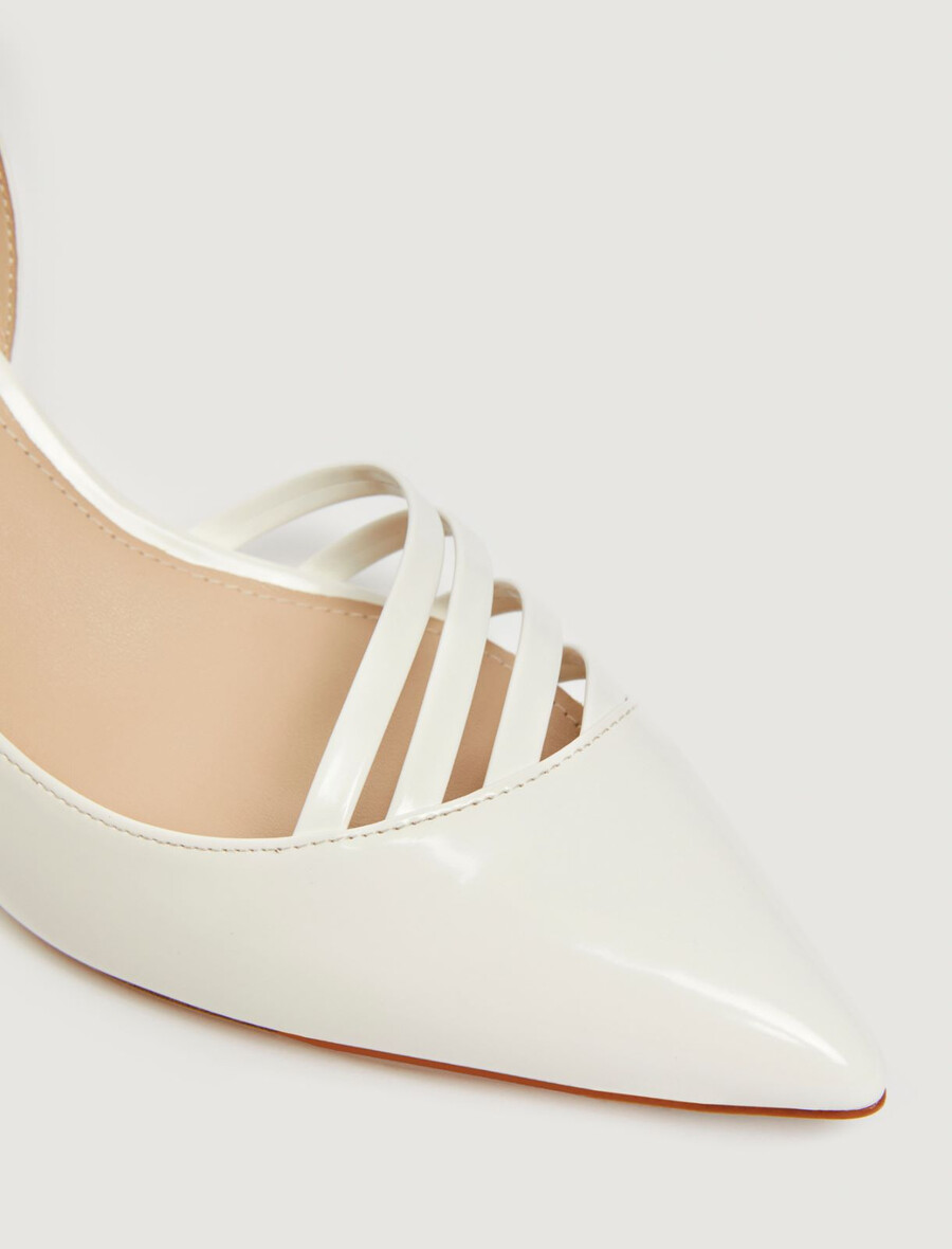 escarpins à brides arrière - blancs