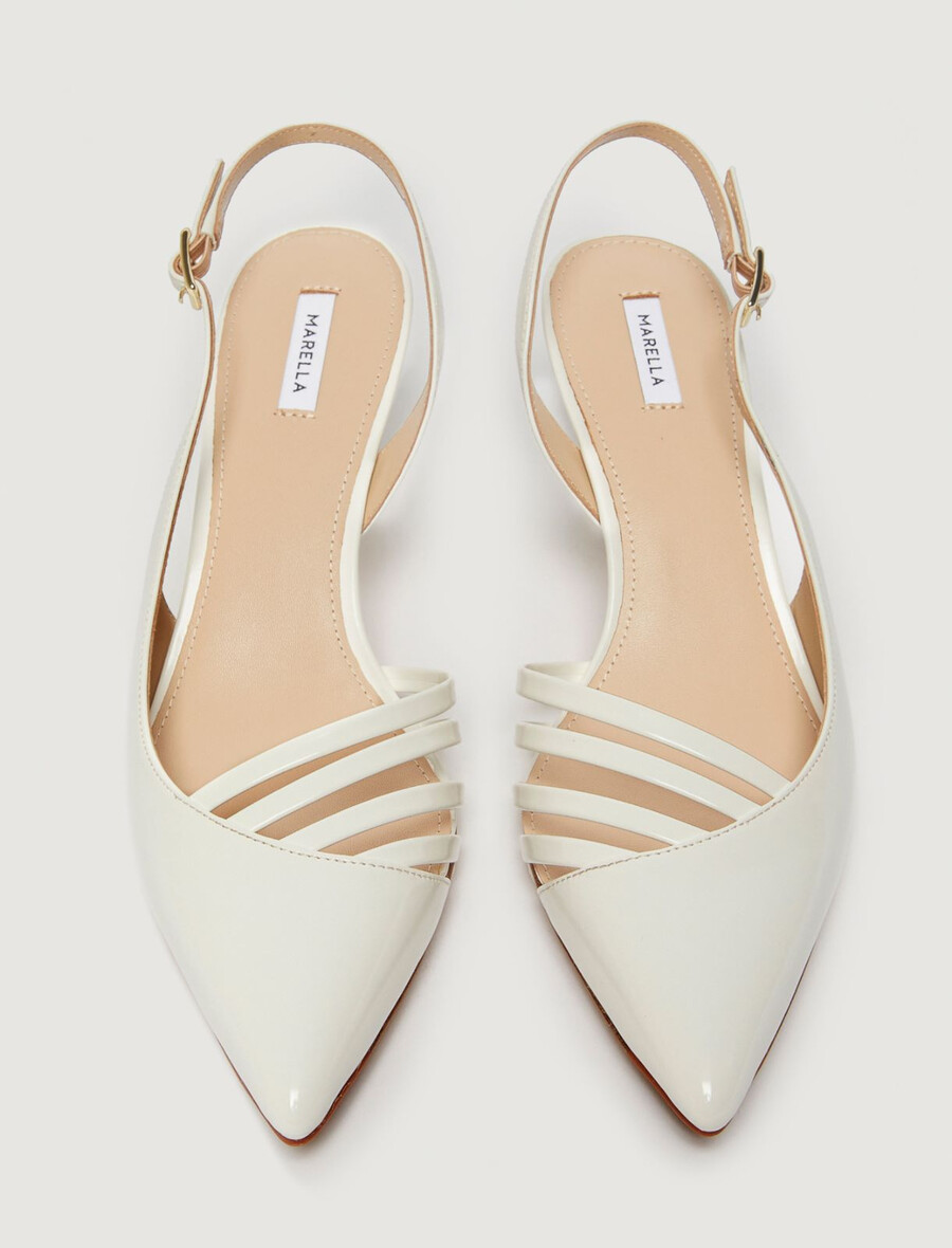 escarpins à brides arrière - blancs