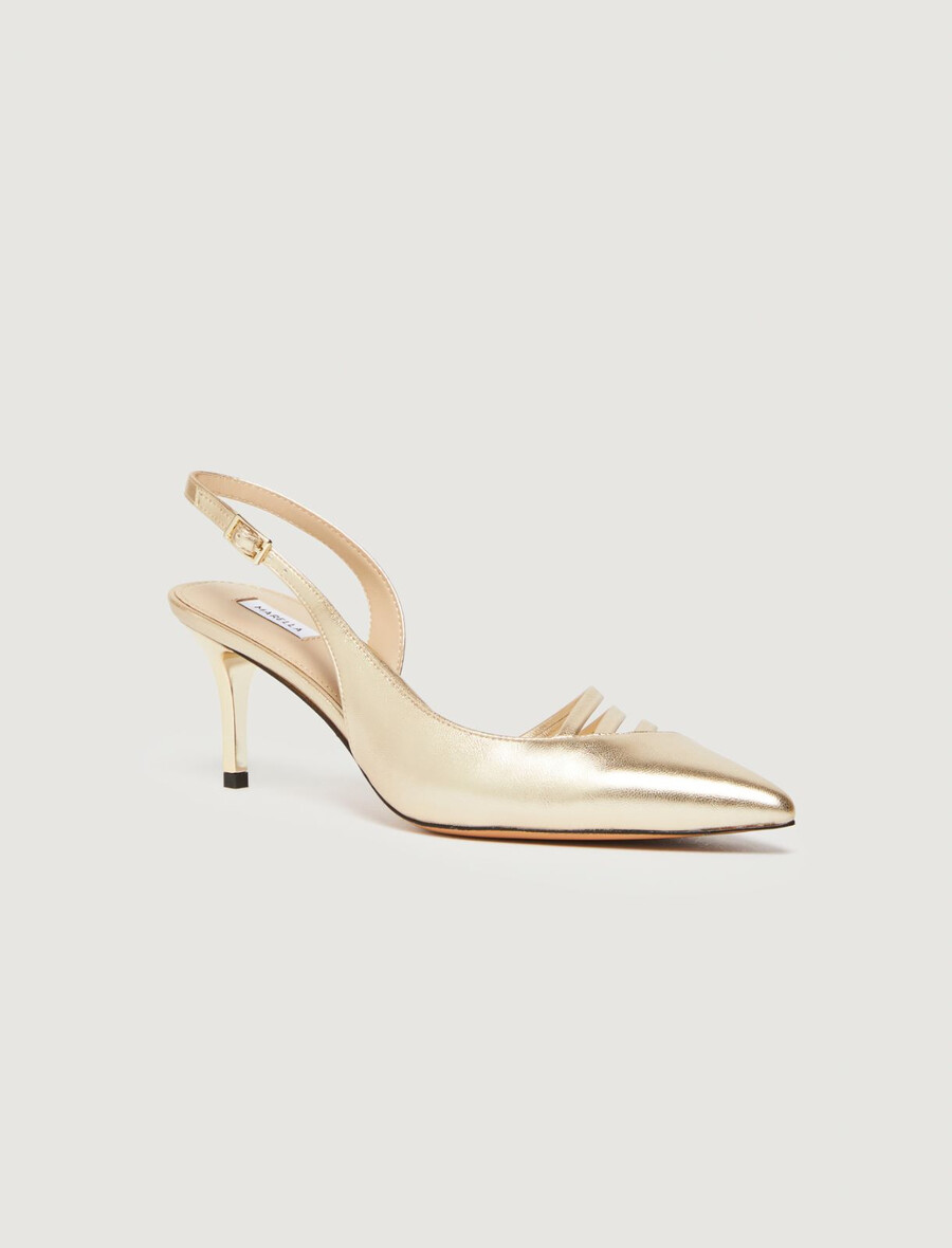 escarpins à brides arrière - dorÉs