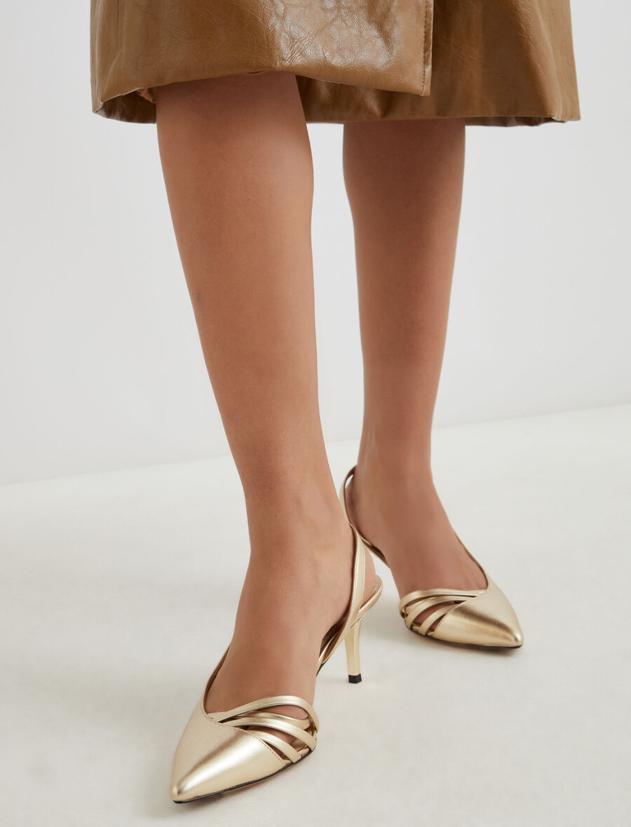 escarpins à brides arrière - dorÉs