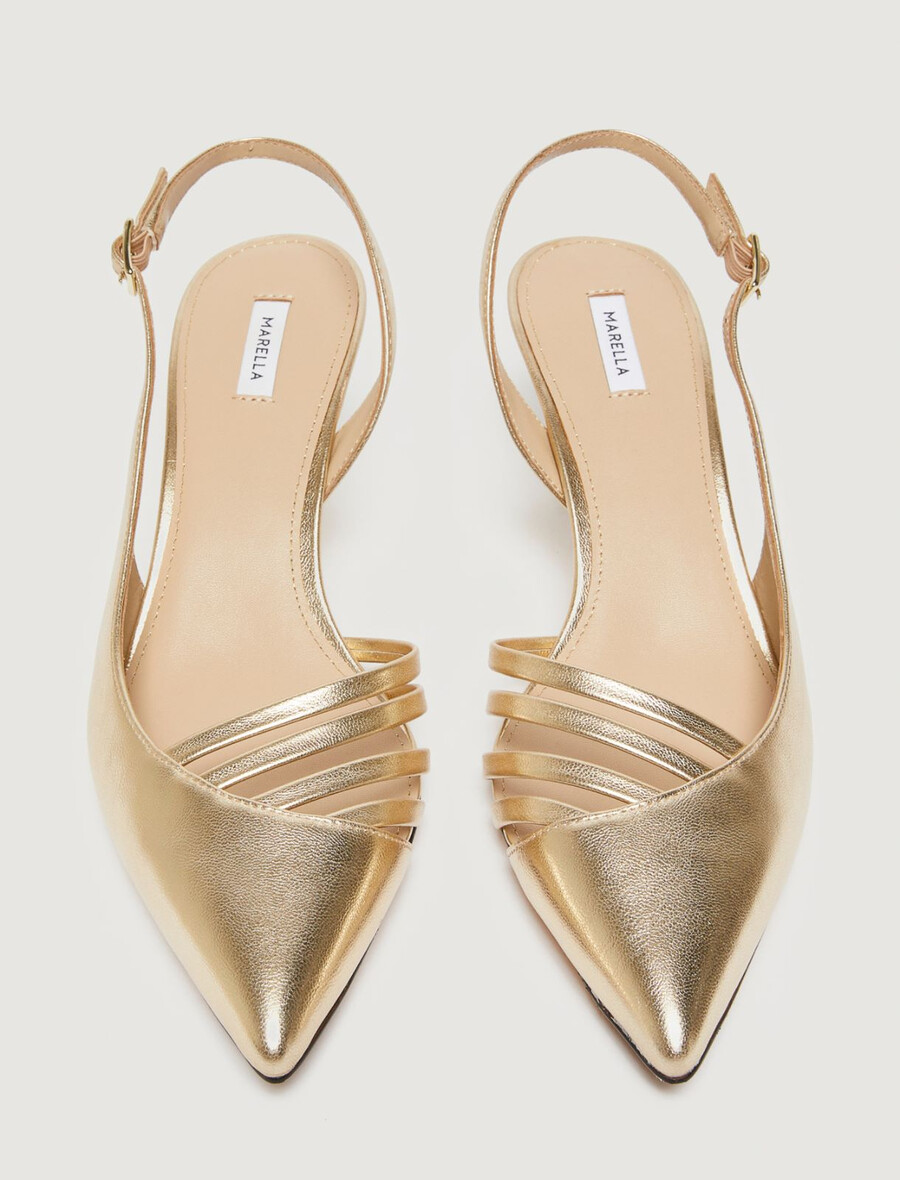 escarpins à brides arrière - dorÉs