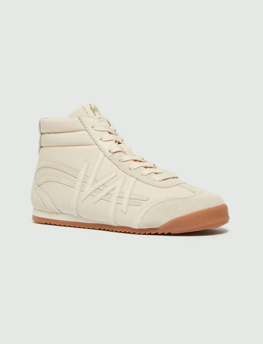 baskets montantes - ivoire