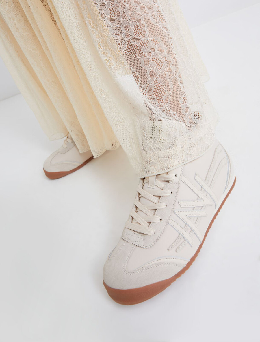 baskets montantes - ivoire