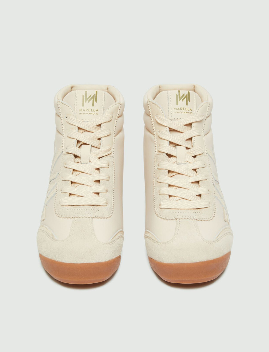 baskets montantes - ivoire