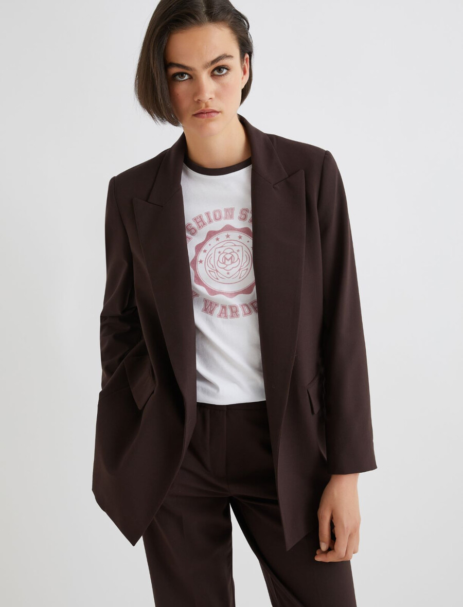 blazer stretch - marron