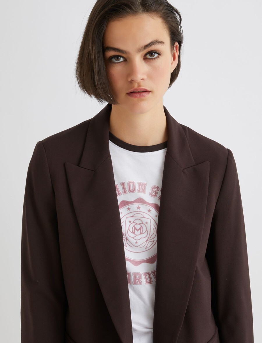 blazer stretch - marron