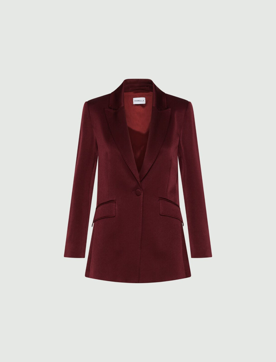 veste en satin - bordeaux