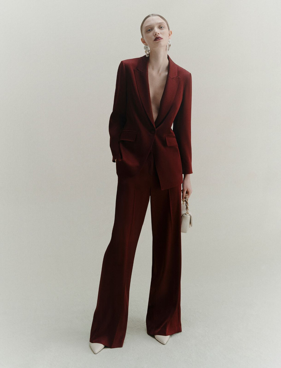 veste en satin - bordeaux