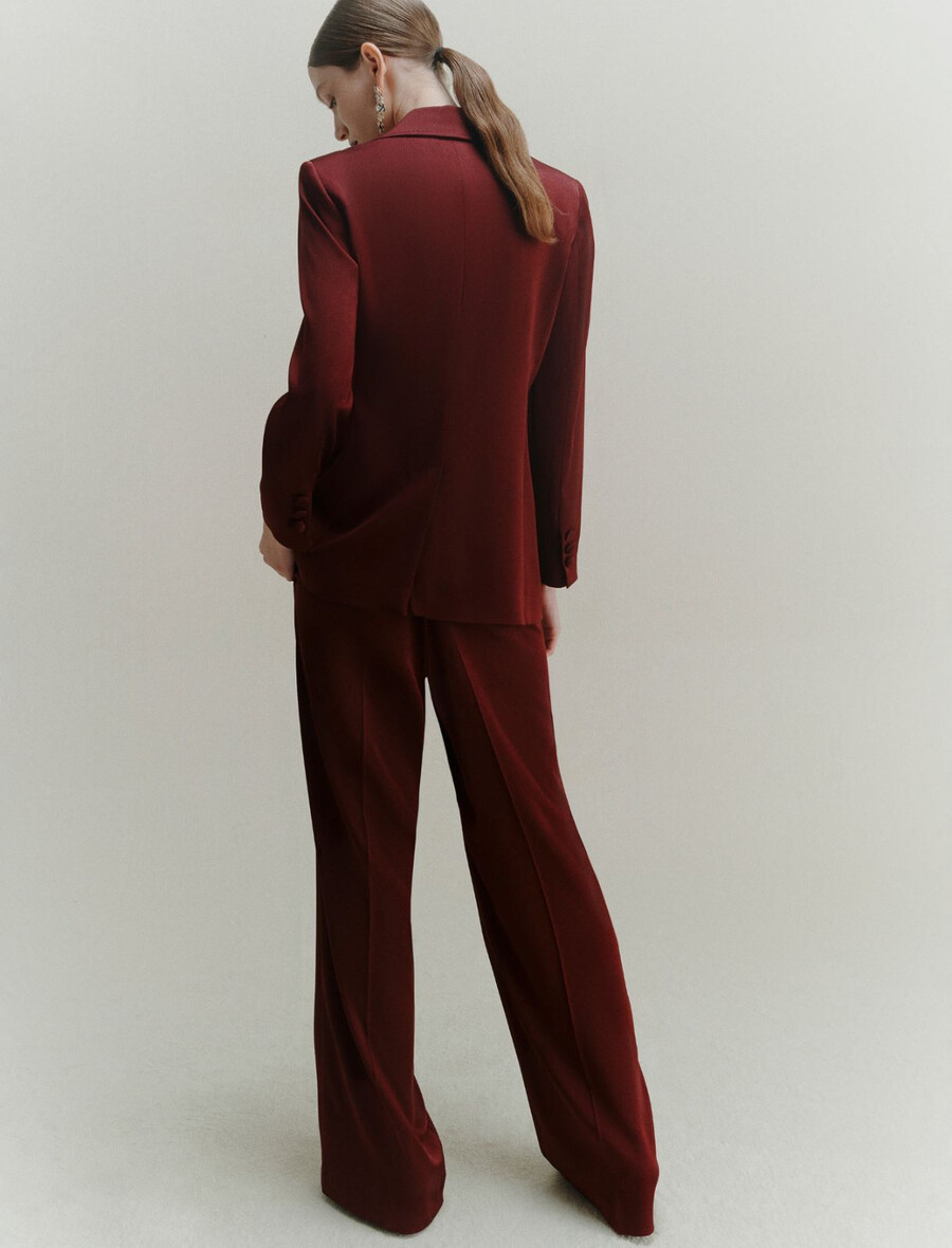 veste en satin - bordeaux