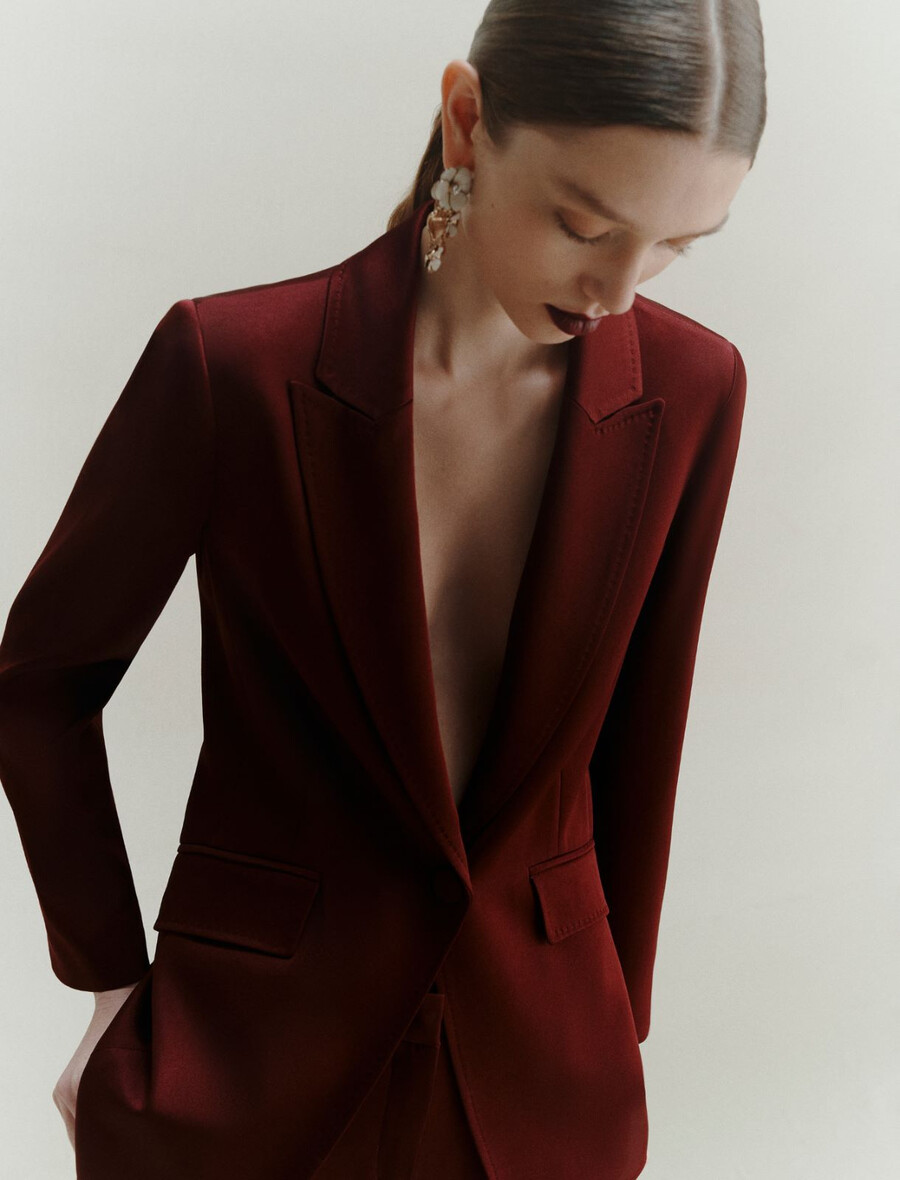 veste en satin - bordeaux