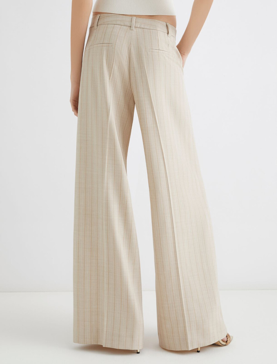 pantalon chiné coupe décontractée - ecru