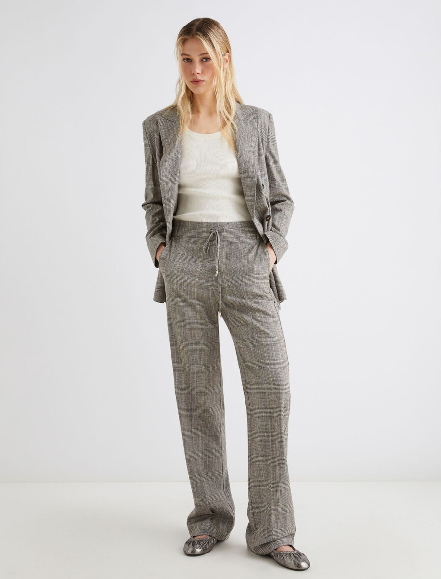 pantalon en sergé fluide - gris clair