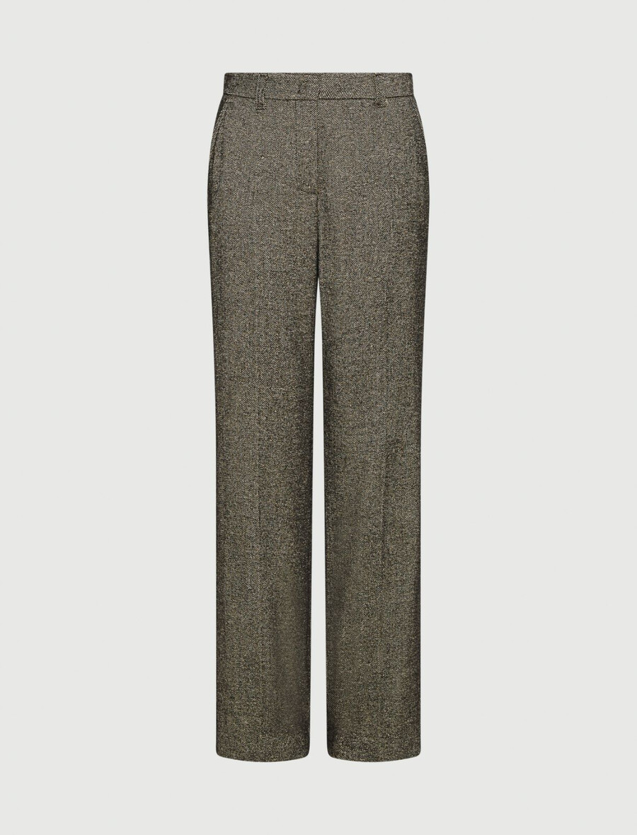 pantalon en tweed - marron