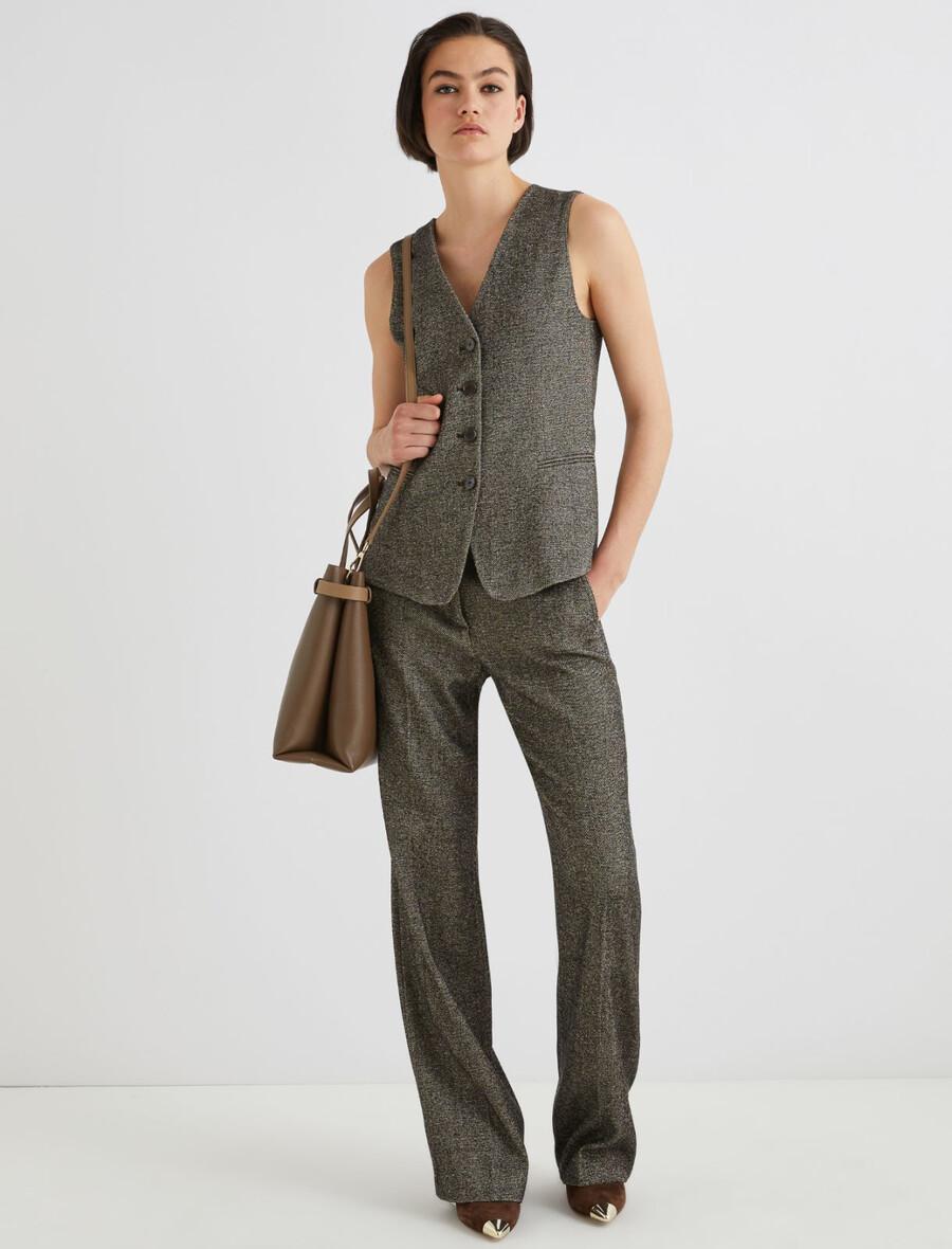 pantalon en tweed - marron