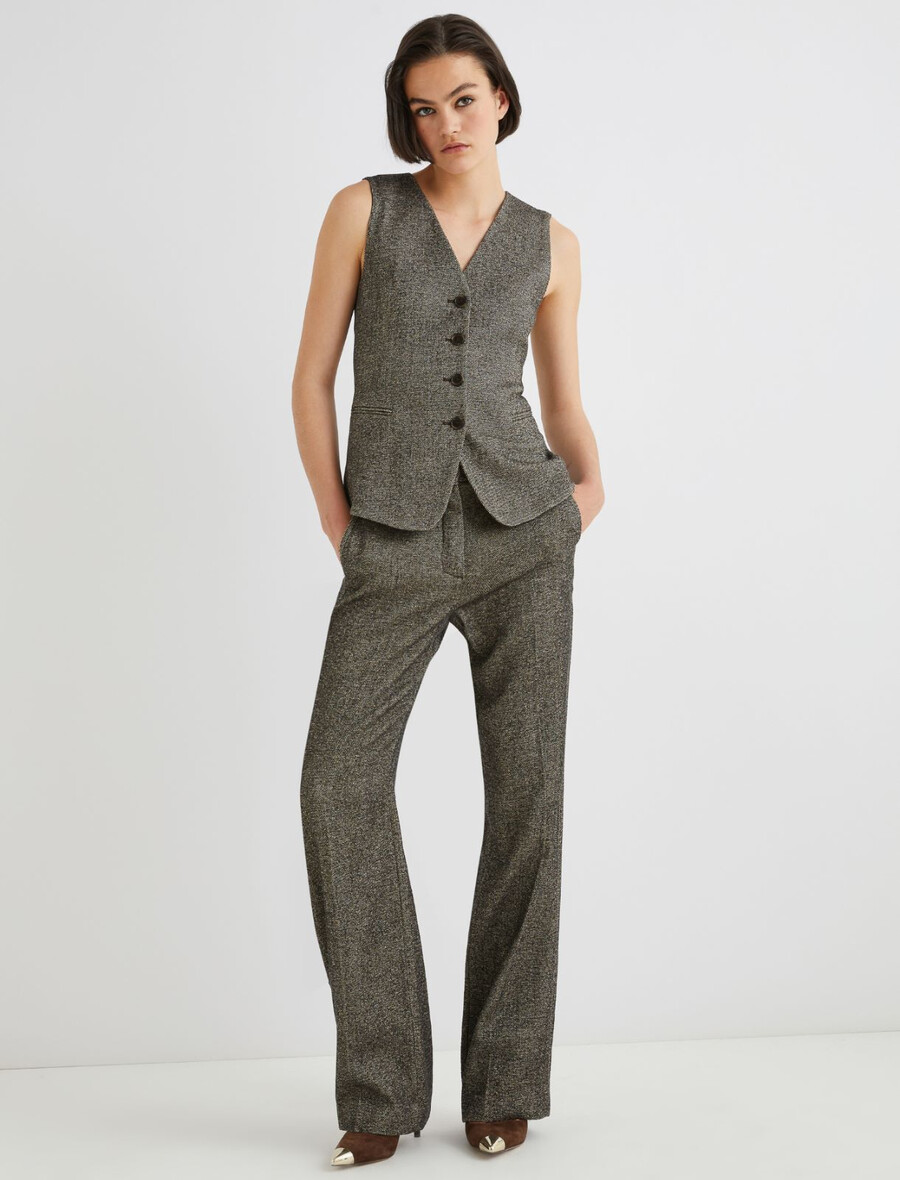 pantalon en tweed - marron