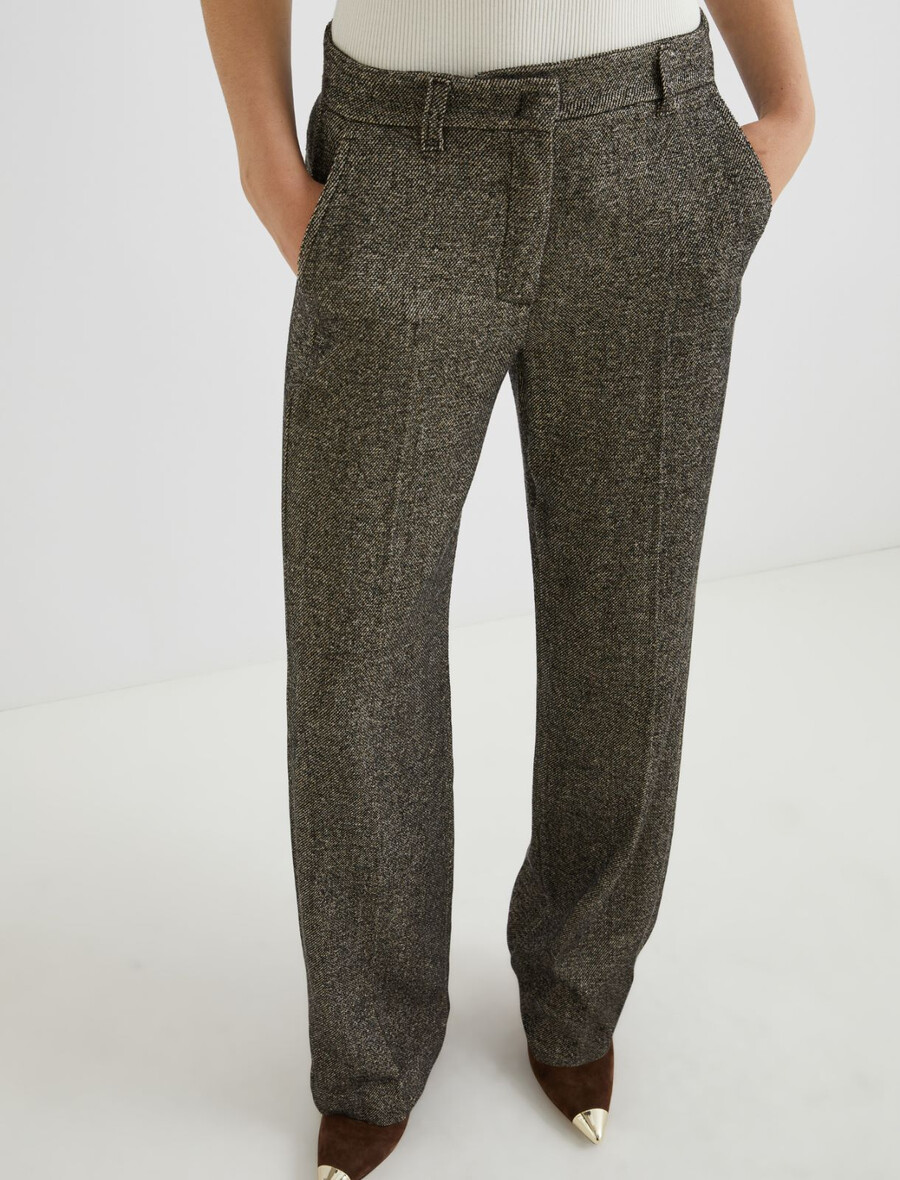 pantalon en tweed - marron