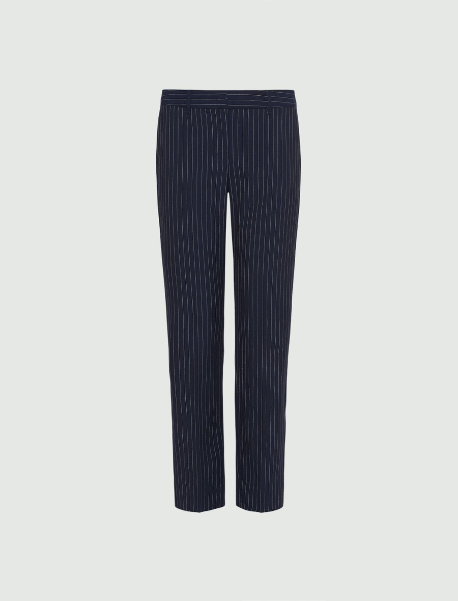 pantalon en viscose stretch - marine