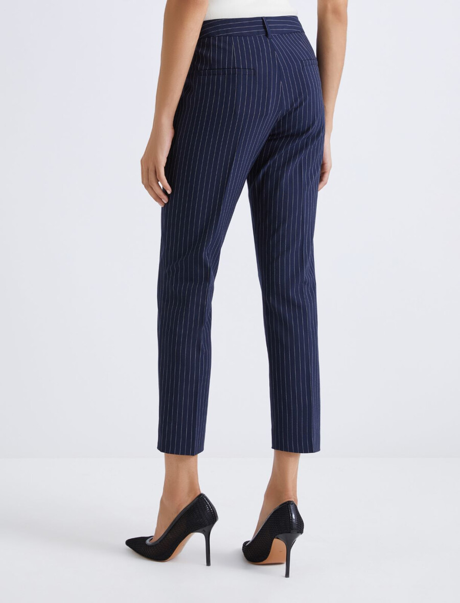pantalon en viscose stretch - marine