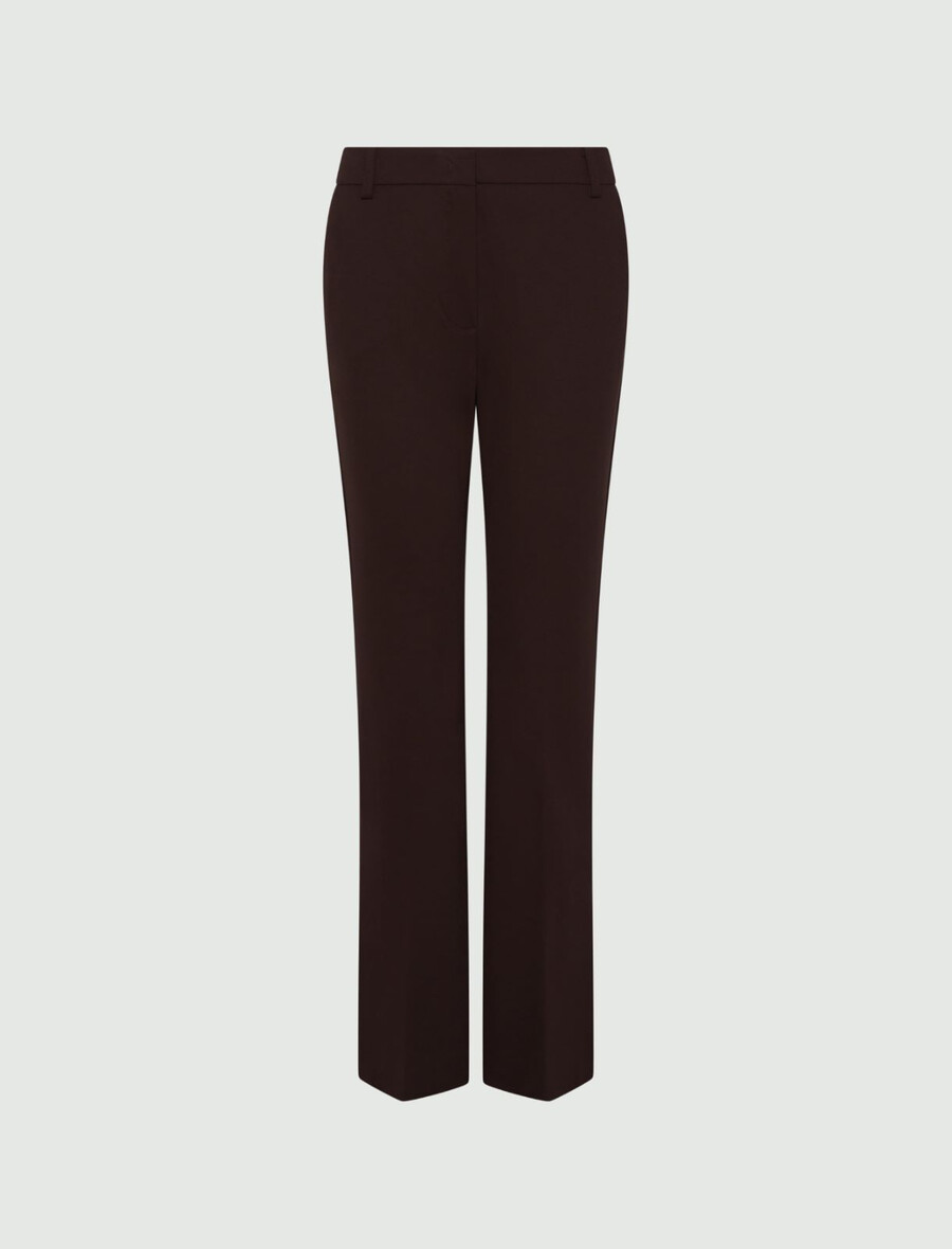 pantalon slim en jersey - marron