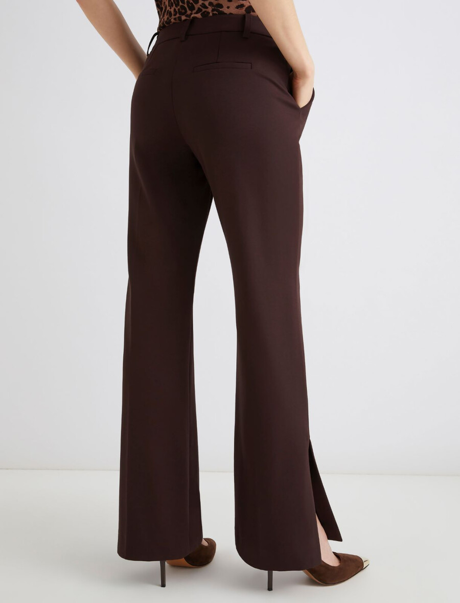 pantalon slim en jersey - marron