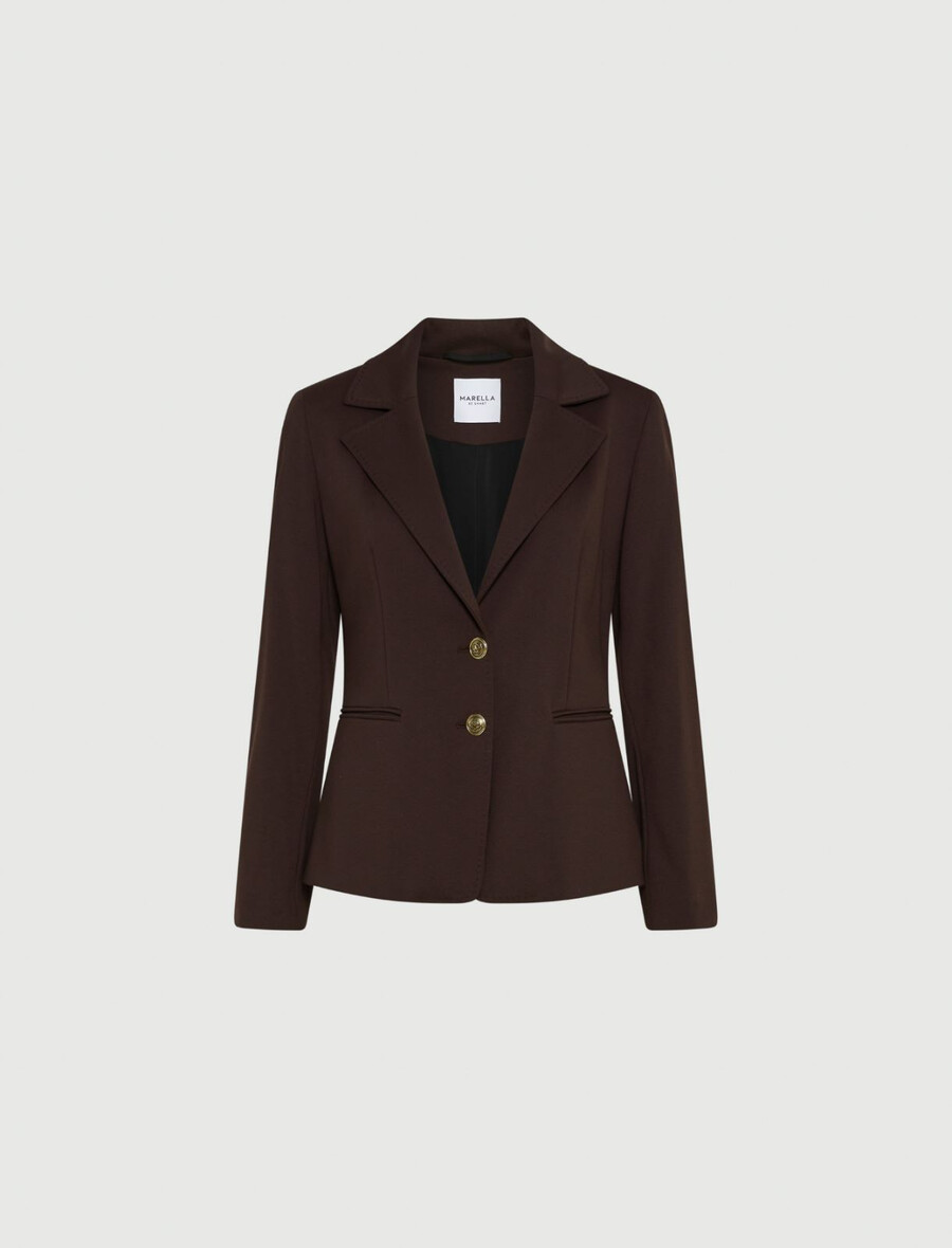 blazer en jersey - marron