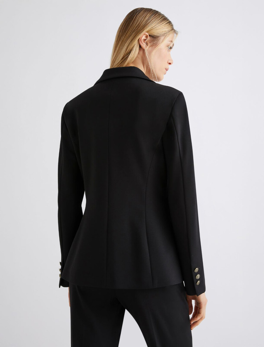 veste saharienne en jersey - noire