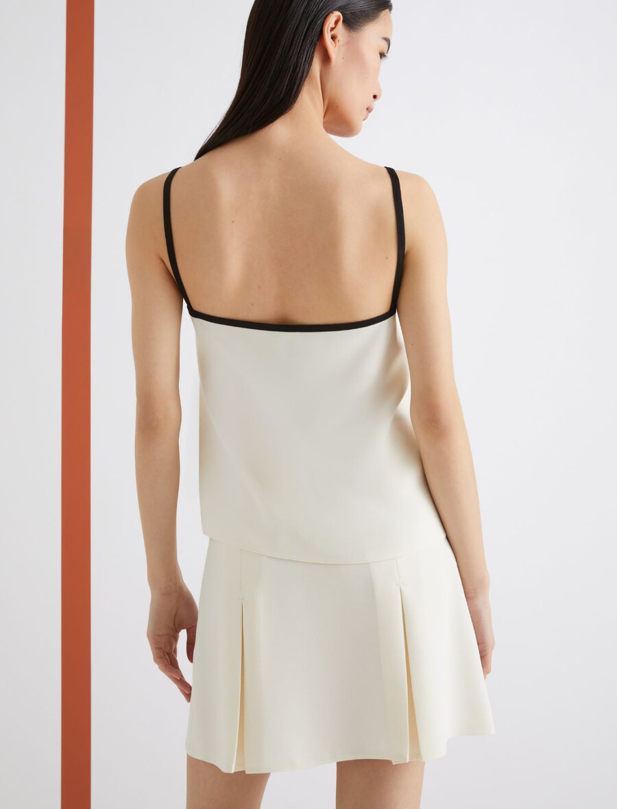 débardeur en satin envers - blanc laine