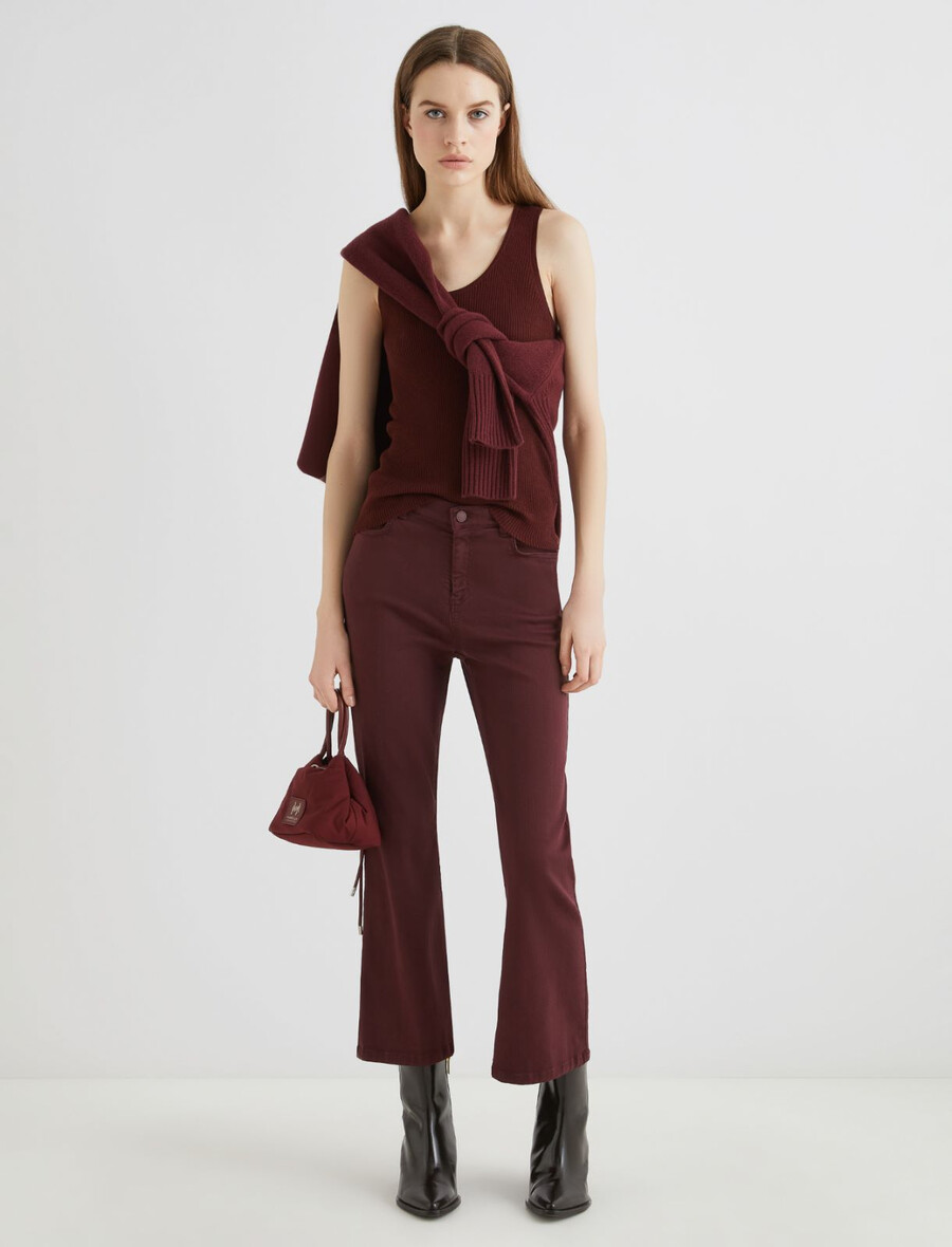 gilet en laine ultra-léger - bordeaux