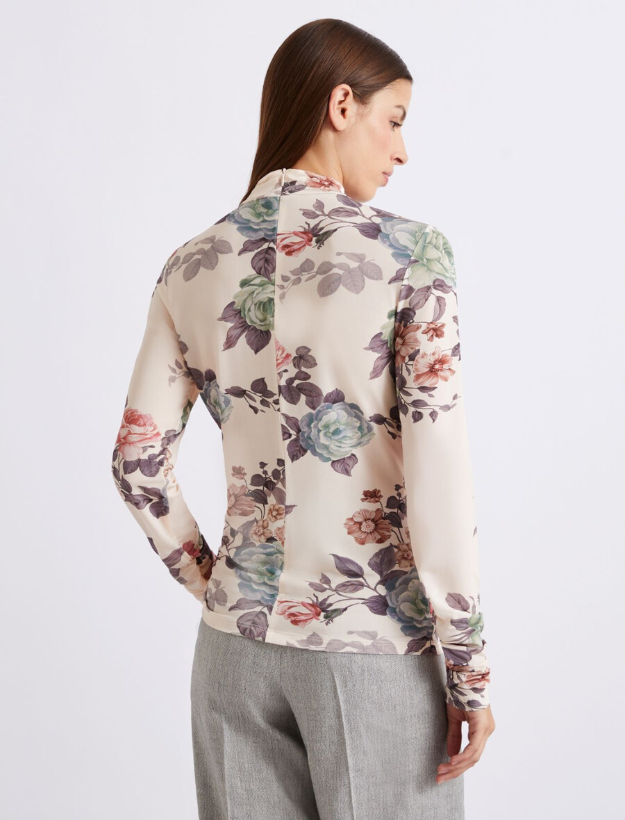 t-shirt imprimé en jersey - poudre