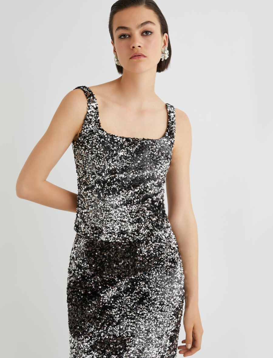 haut à sequins - gris