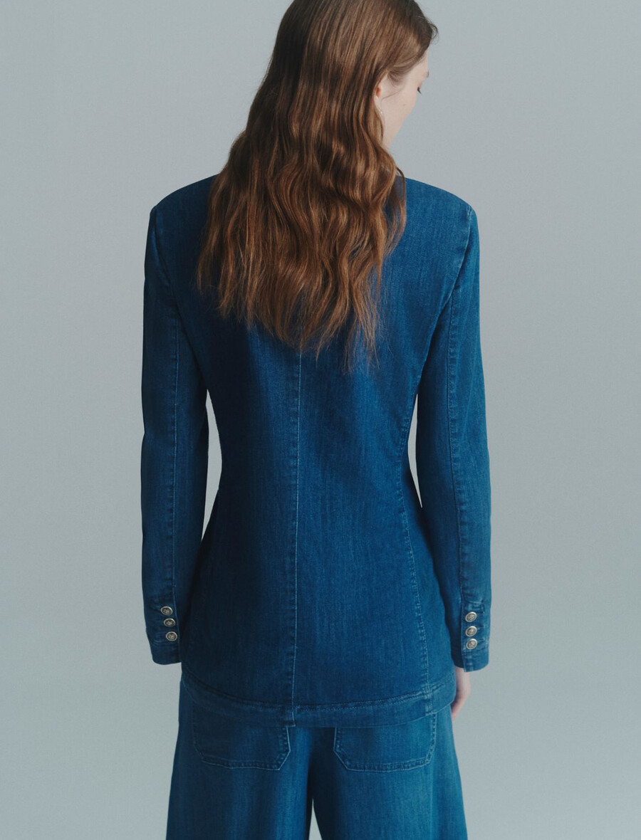 blazer en jean - jeans bleu