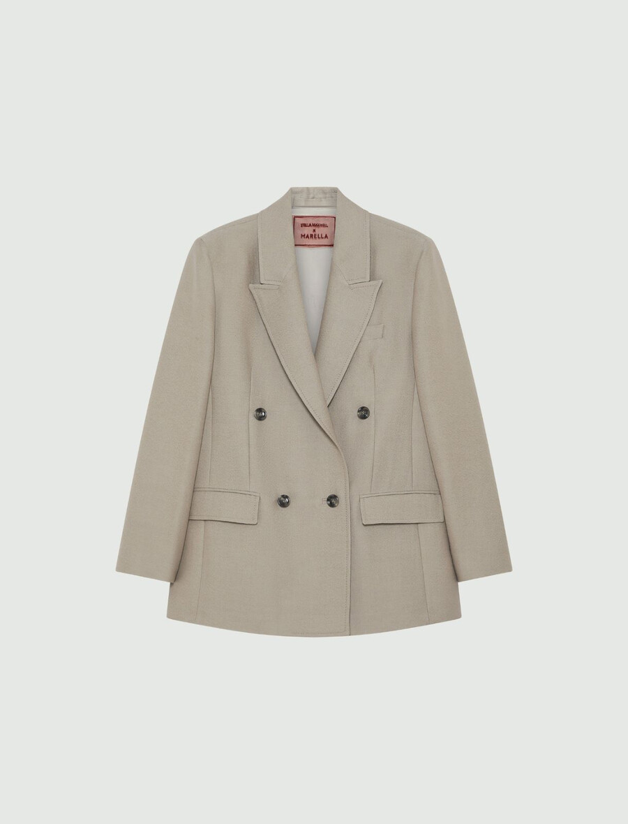 blazer oversize déstructuré - gris clair