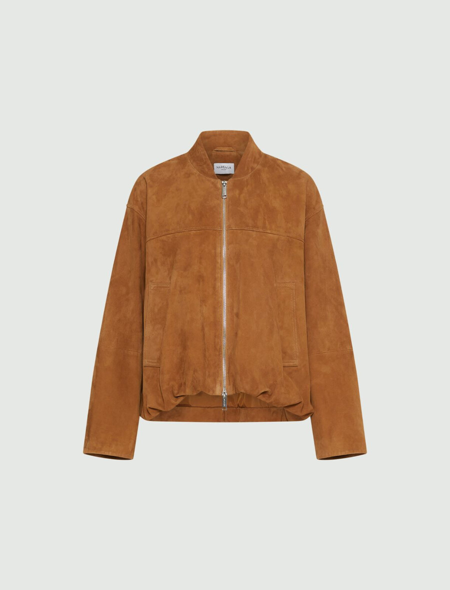 blouson en daim - camel